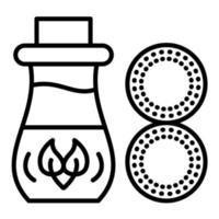 Makeup Remover Line Icon vector