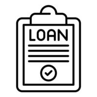 Loan Money Line Icon vector