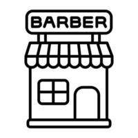 Barber Shop Line Icon vector