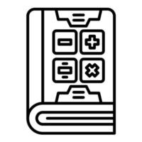 Maths Line Icon vector