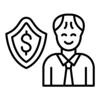 Retirement Plan Line Icon vector