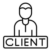 Clients Line Icon vector