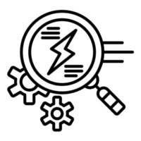 Statistical Power Line Icon vector