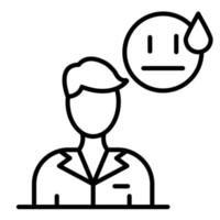 Awkward Line Icon vector