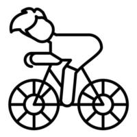 icono de línea de ciclismo vector