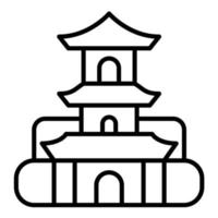 Stupa Line Icon vector