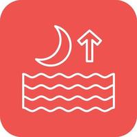 High Tide Line Round Corner Background Icons vector