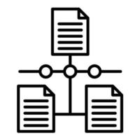 Linked Data Line Icon vector