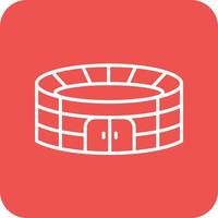 Stadium Line Round Corner Background Icons vector