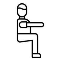 Squats Line Icon vector