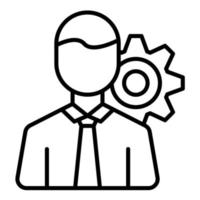 Employee Management Line Icon vector
