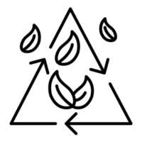 Zero Emission Line Icon vector