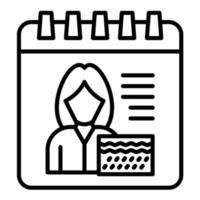 Book Consultation Line Icon vector