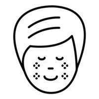 Freckles Line Icon vector