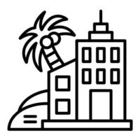 Desert Resort Line Icon vector