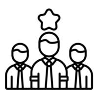 Leadership Line Icon vector