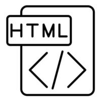 icono de línea html vector