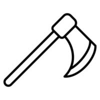 Viking Axe Line Icon vector