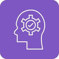 Cognitive Line Round Corner Background Icons vector