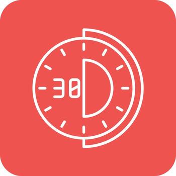 Half Time Line Round Corner Background Icons vector