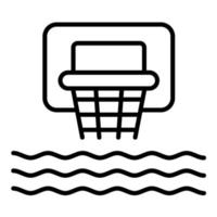 Water Basketball Line Icon vector