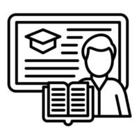 Lecturer Line Icon vector