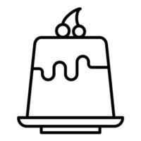 Pudding Line Icon vector