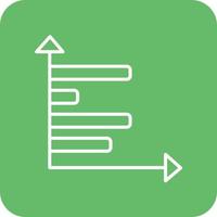 Horizontal Bar Chart Line Round Corner Background Icons vector