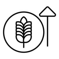 High Fiber Food Line Icon vector