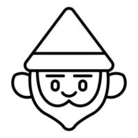 Gnome Line Icon vector