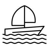 Boating Line Icon vector