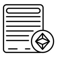 Digital Contract Line Icon vector