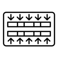 Sequence Alignment Line Icon vector