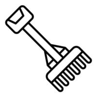 Rake Line Icon vector