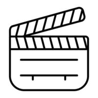 icono de línea de estudio de cine vector