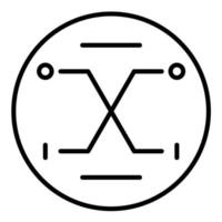 Fuzzy Logic Line Icon vector