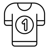 icono de línea de camiseta de hockey vector