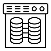 Data Warehouse Line Icon vector