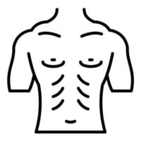 Chest Line Icon vector