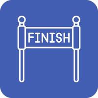 Finish Line Line Round Corner Background Icons vector