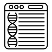 Bioinformatics Line Icon vector