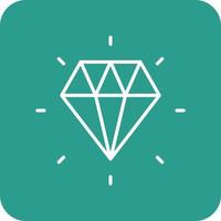 Diamond Line Round Corner Background Icons vector