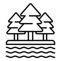 Lake Line Icon vector