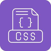 Css File Line Round Corner Background Icons vector