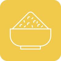 Curry Line Round Corner Background Icons vector