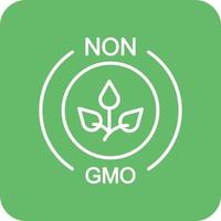 Non Gmo Line Round Corner Background Icons vector