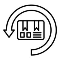 Return Delivery Line Icon vector