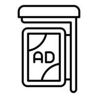 Shelter Ad Line Icon vector