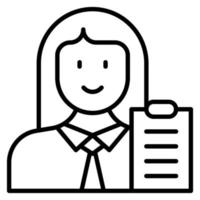 Project Manager Male Line Icon vector