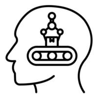 Machine Learning Line Icon vector